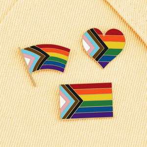 LGBTQ Custom Enamel Pins Pride Lesbian Gay Rainbow Flag Brooch Pansexual Asexual Bisexual Transgender Symbol Heart Badge Jewelry