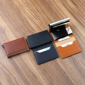 Credit Card Holder for Men Bank Cards Holders Leather RFID Wallet Mini Money Clips Business Luxury Women Small Purse | TageUnlimited