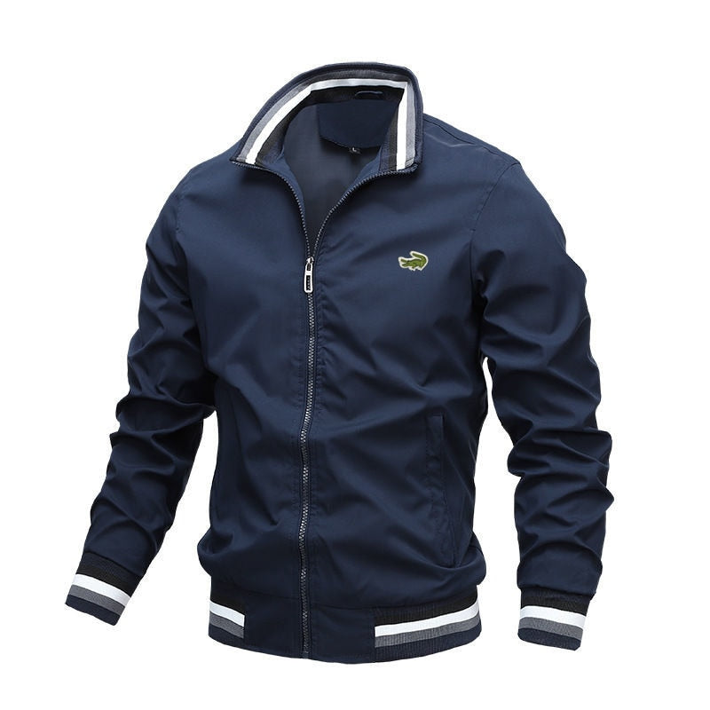 Autumn and Winter Men Stand Collar Casual Zipper Jacket Outdoor Sports Coat Windbreaker Jacket for Men | TageUnlimited