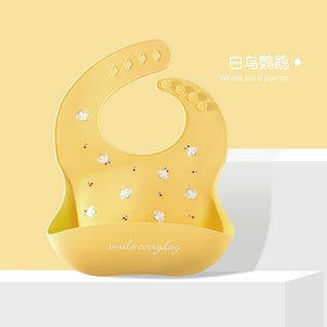 Waterproof Baby Bibs Soft Silicone Scarf Cute Cartoon Brint Baby Items Boys And Girls Adjustable Bibs Burp Sloths | TageUnlimited