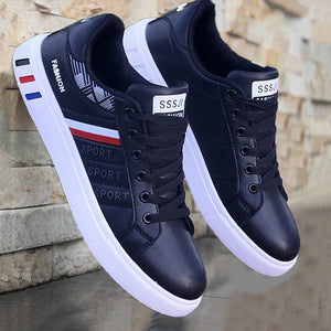 Men Casual Shoes Lightweight Breathable Men Shoes Flat Lace-Up Men Sneakers White Business Travel Unisex Tenis Masculino | TageUnlimited