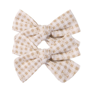 2Pcs/Set Sweet Flower Print Bowknot Hair Clips for Cute Baby Girls Cotton Bows Hairpins Barrettes Headwear Kids Hair Accessories | TageUnlimited