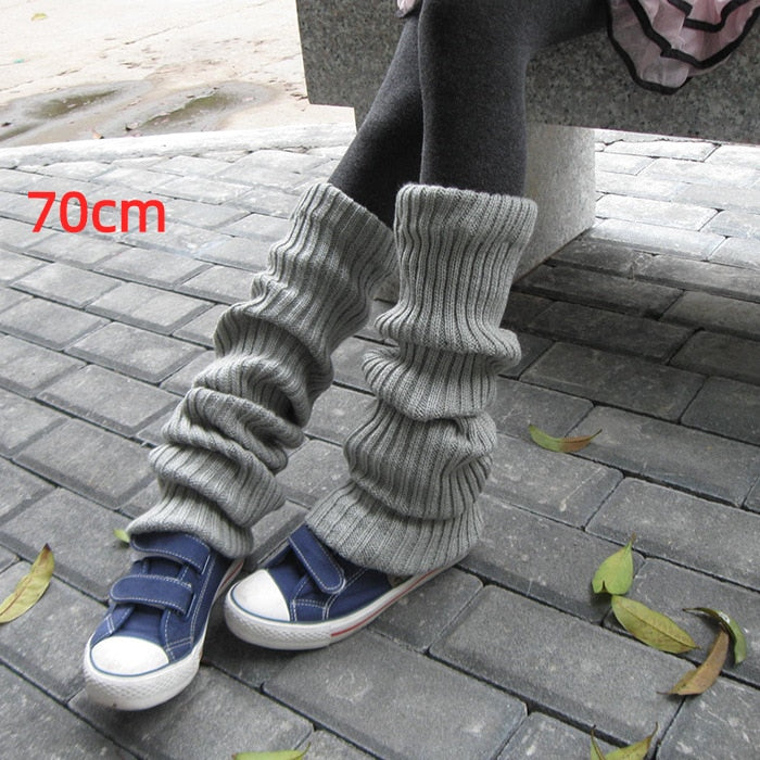 Gothic Women Striped Leg Warmers Lolita Long Socks Knitted Leggings Japanese Sweets Winter Socks Kawaii Arm Ankle Warmers | TageUnlimited