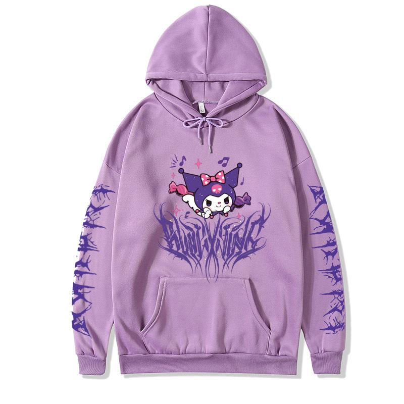 Cute Sanrio Kuromi Hoodie Hooded Sweater Dark Same Style for Men and Women Anime Toys For Girls | 0 | TageUnlimited
