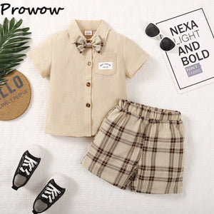 2-6Y Sister Brother Matching Clothes Outfit Solid T-shirt+Belted Plaid Skirts Set Summer Kids Twins Clothes For Boy Girls