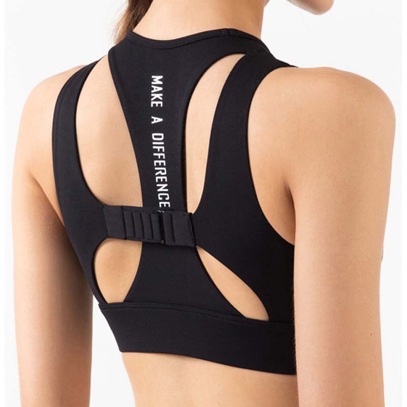 Women Support Shockproof Sport Bra High Impact Padded Fitness Bra Quick Dry Gym Tops Workout Push Up SportWear Running Yoga Vest | TageUnlimited