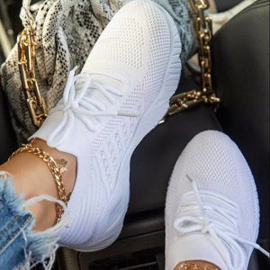 Mesh Breathable Women Casual Sneakers Lace-up Vulcanized Shoes Ladies Platform Sneakers Female Shoes Plus Size Zapatos De Mujer | TageUnlimited