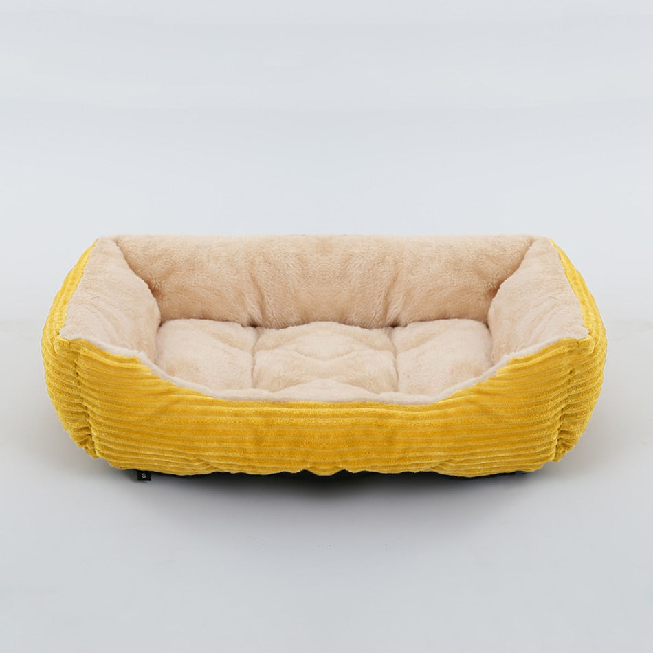 Bed for Dog Cat Pet Square Plush Kennel Medium Small Dog Sofa Bed Cushion Pet Calming Dog Bed House Pet Supplies Accessories | TageUnlimited