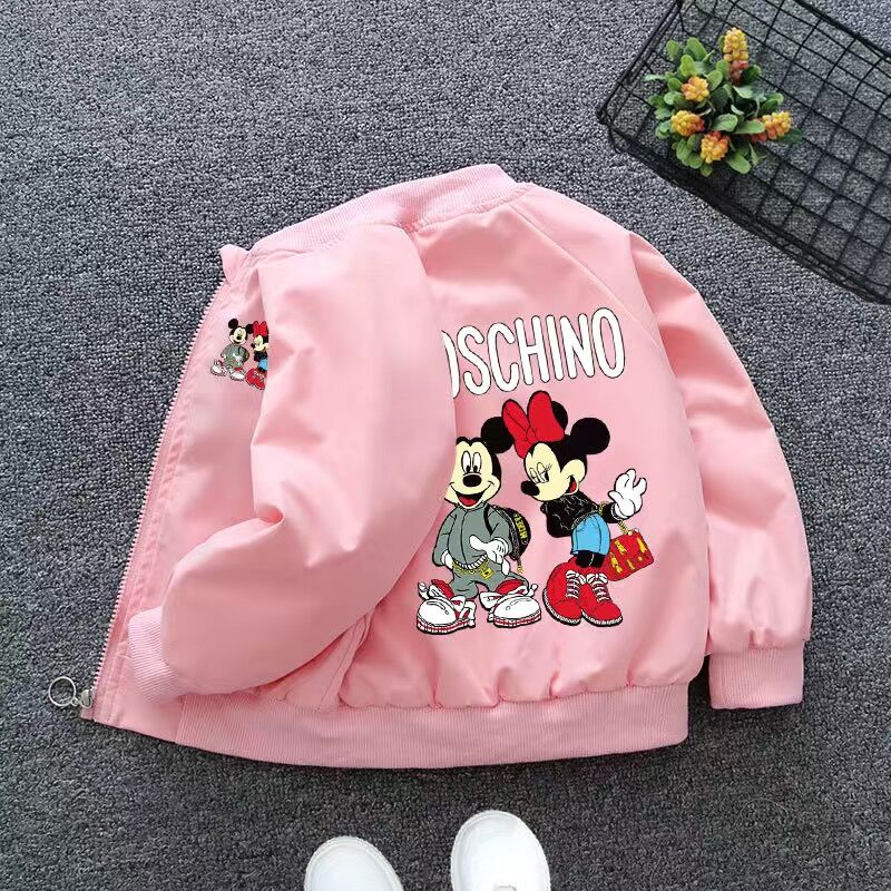 Spring Baby Boys Girls Coats Cartoon Mickey Zipper Hoodies Jacket For Kids Sweatshirt Children Windbreaker Outerwear 1-6 Years | TageUnlimited