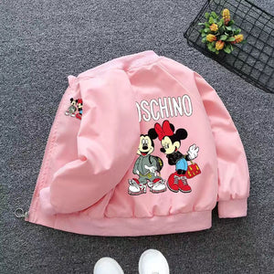 Spring Baby Boys Girls Coats Cartoon Mickey Zipper Hoodies Jacket For Kids Sweatshirt Children Windbreaker Outerwear 1-6 Years | TageUnlimited