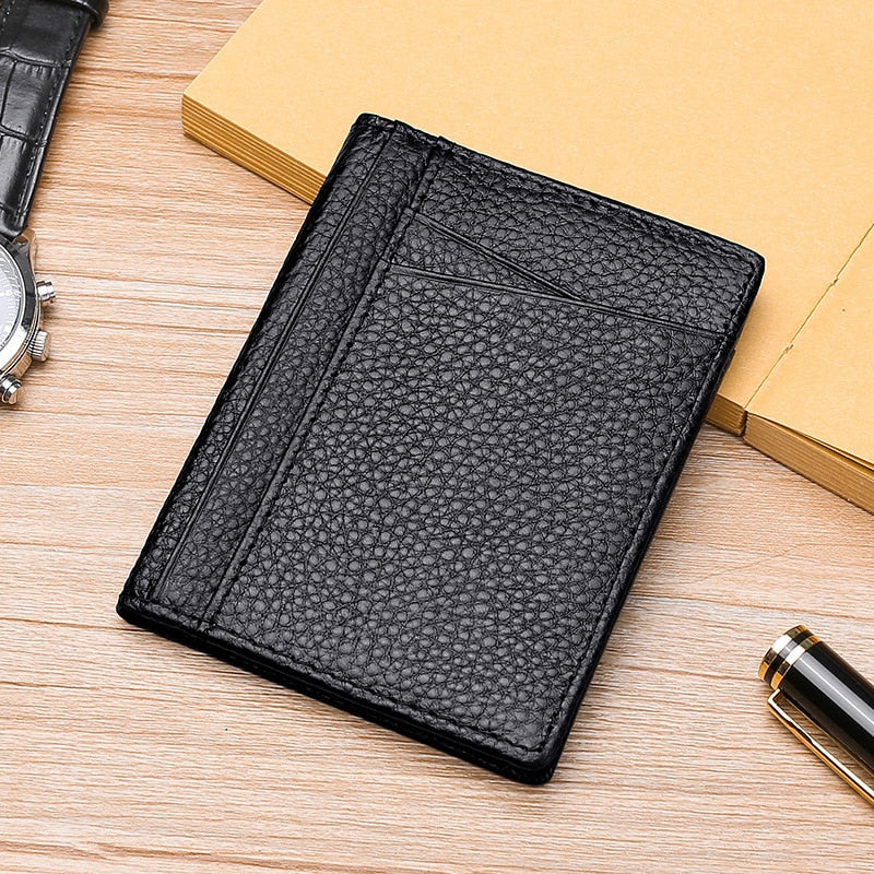 Buylor Men Wallet Soft Super Slim Wallet Genuine Leather Mini Credit Card Holders Wallet Thin Card Purse Small Bags for Women | TageUnlimited