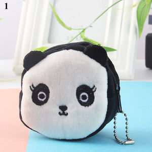 Women's Cartoon Coin Purse Three-dimensional Plush Zipper Headphone Bag Wallet Key Chain. | TageUnlimited