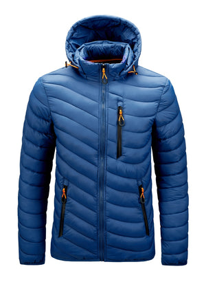 Warm Jacket Men Windbreaker  New Spring Autumn Hooded Parkas Men Fashion Casual Lightweight Cotton Padded Jacket Coat Male | TageUnlimited