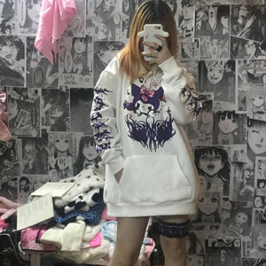 Cute Sanrio Kuromi Hoodie Hooded Sweater Dark Same Style for Men and Women Anime Toys For Girls | 0 | TageUnlimited