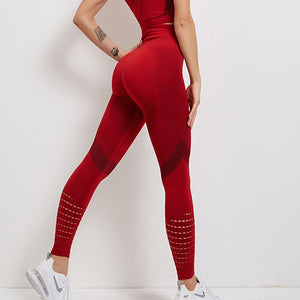 RosEvans Hollow Out Solid Leggings Set Women Tight Yoga Pants Push Up Leggings Hip Lift Mujer Fitness Gym Trousers Feminina | TageUnlimited