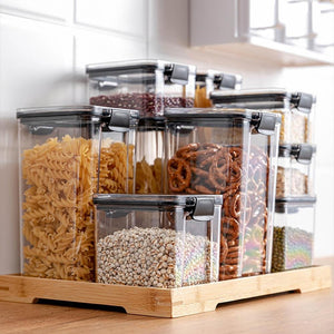 Food Storage Containers Kitchen Storage Organization Kitchen Storage Box Jars Ducts Storage for Kitchen PET Food Storage Box Lid | TageUnlimited