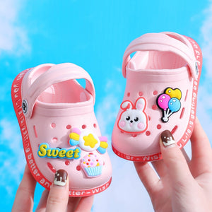 Kids Sandals  Hole Shoes Slippers Soft Anti-Skid Cartoon DIY Design Hole Baby Shoes Sandy Beach For Boys Girls | TageUnlimited
