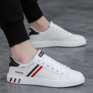 Men Casual Shoes Lightweight Breathable Men Shoes Flat Lace-Up Men Sneakers White Business Travel Unisex Tenis Masculino | TageUnlimited