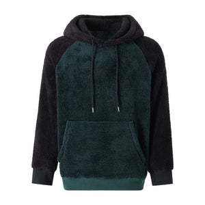 New Autumn and Winter Warm Men´s Wool Hooded Sweatshirts Letter Print Hooded Pullover Kangaroo Pocket Hooded Fleece Sweatshirts | TageUnlimited