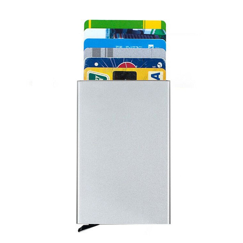 Anti-theft ID Credit Card Holder Porte Carte Thin Aluminium Metal Wallets Pocket Case Bank Women Men Credit Card Box | TageUnlimited