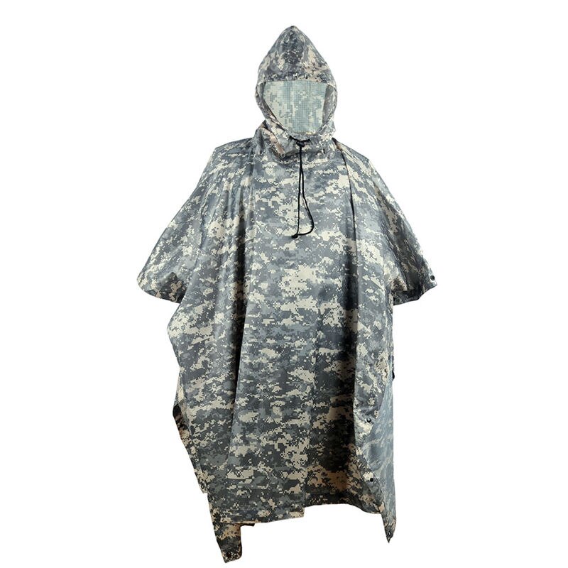 Impermeable Raincoat Poncho Outdoor Military Tactical Rainwear Camping Hiking Hunting Ghillie Suits Travel Umbrella Rain Gear | TageUnlimited