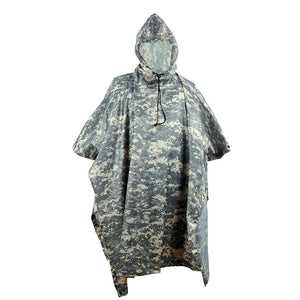 Impermeable Raincoat Poncho Outdoor Military Tactical Rainwear Camping Hiking Hunting Ghillie Suits Travel Umbrella Rain Gear | TageUnlimited