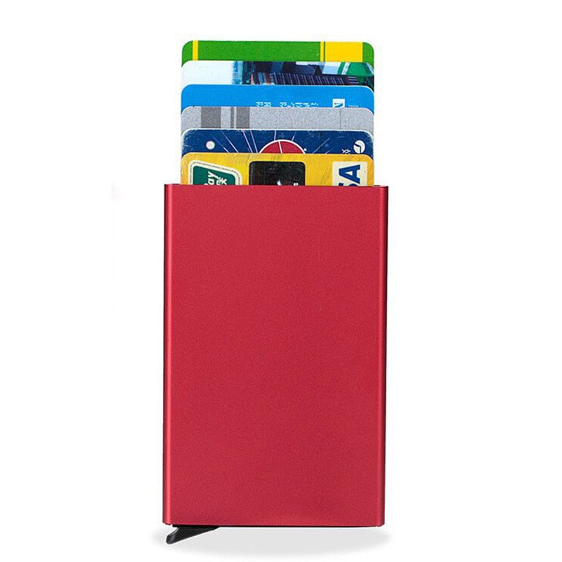 Anti-theft ID Credit Card Holder Porte Carte Thin Aluminium Metal Wallets Pocket Case Bank Women Men Credit Card Box | TageUnlimited
