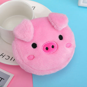 Women's Cartoon Coin Purse Three-dimensional Plush Zipper Headphone Bag Wallet Key Chain. | TageUnlimited