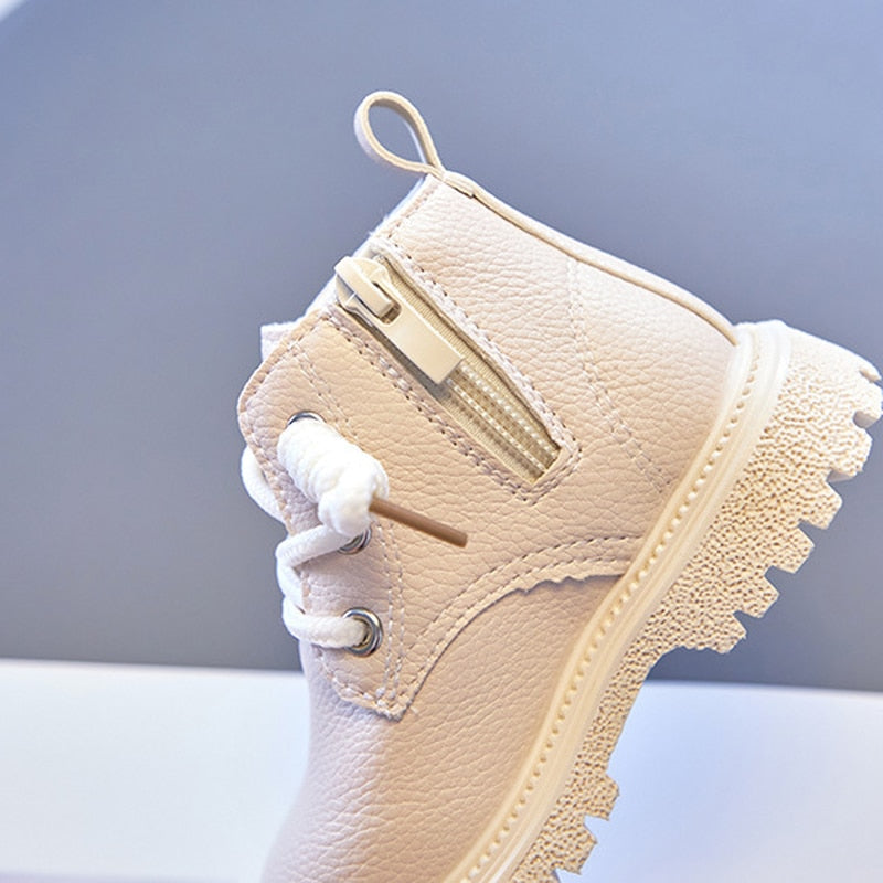 Baby Kids Short Boots Boys Shoes Autumn Winter Leather Children Boots Fashion Toddler Girls Boots Boots Kids Snow Shoes E08091 | TageUnlimited