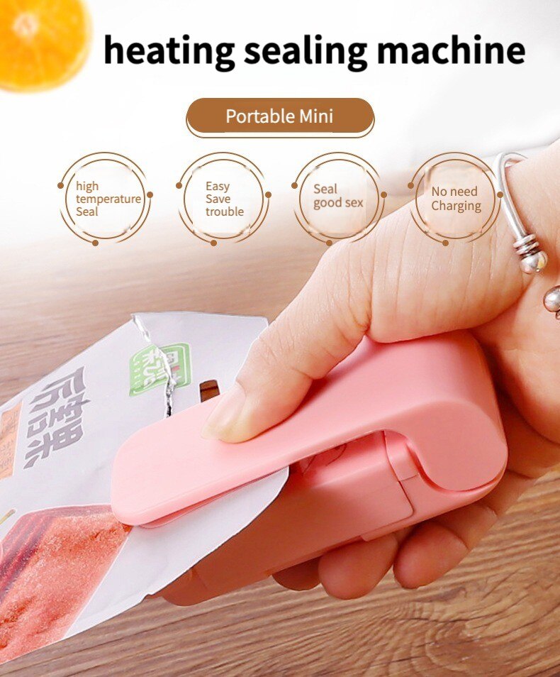 Handy Kitchen Storage Food Sealer Tool Bag Sealing Machine For Plastic Bags Home Items Packing Portable Packaging Package Mini | TageUnlimited
