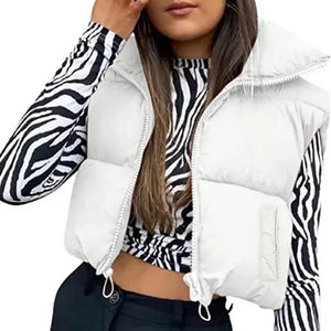 Women Autumn Winter Vest Sleeveless Jackets Waistcoat Clothing Warm Coats  Luxury Padded Puffer Vest Female Clothes