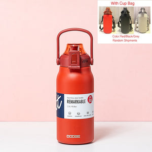 Tumbler Thermo Bottle Large Capacity With Straw Stainless Steel Thermal Water Bottle Cold and Hot Thermos Cup Vacuum Flask Gym | 0 | TageUnlimited