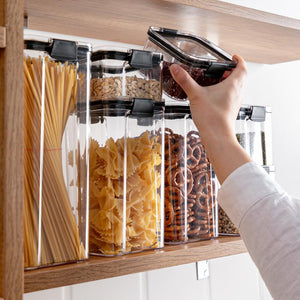 Food Storage Containers Kitchen Storage Organization Kitchen Storage Box Jars Ducts Storage for Kitchen PET Food Storage Box Lid | TageUnlimited
