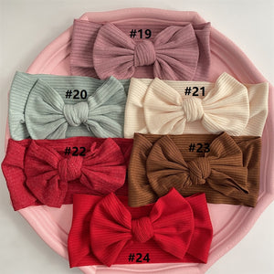 New Colors Knit Baby Headbands Rib Bow Elastic Soft Newborn Headbands for Baby Girl Children Turban Infant Kids Hair Accessories | TageUnlimited