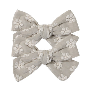 2Pcs/Set Sweet Flower Print Bowknot Hair Clips for Cute Baby Girls Cotton Bows Hairpins Barrettes Headwear Kids Hair Accessories | TageUnlimited