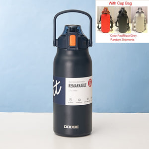 Tumbler Thermo Bottle Large Capacity With Straw Stainless Steel Thermal Water Bottle Cold and Hot Thermos Cup Vacuum Flask Gym | 0 | TageUnlimited