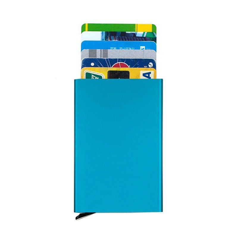 Anti-theft ID Credit Card Holder Porte Carte Thin Aluminium Metal Wallets Pocket Case Bank Women Men Credit Card Box | TageUnlimited