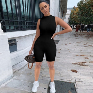 Jump Suits Women Sexy Bodycon Jumpsuits Sleeveless New Zipper Overall Tight Skinny Sport Casual Jumpsuit Outfits Women PR1488G | TageUnlimited
