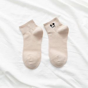 Disney Embroidered women&#39;s socks shallow mouth Korean cute Japanese tide summer thin Cotton Funny street adult short boat sock | TageUnlimited