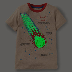 New Fashion Boys T-shirt Summer Luminous Dinosaur Animal Cotton Causal Clothes Lovely Tops for Kids 2-7 year | TageUnlimited