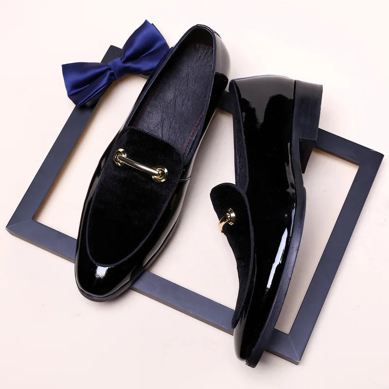 Men Social Shoe AutumnLuxury Men Dress Leather Shoe Fashion Flat Men Shoe Italian Business Casual Shoe Loafer