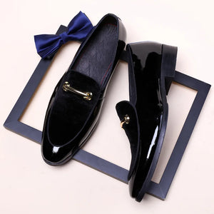 Men Social Shoe AutumnLuxury Men Dress Leather Shoe Fashion Flat Men Shoe Italian Business Casual Shoe Loafer