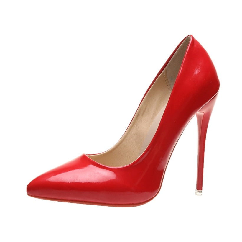 Fashion High Heels 35-45 Plus Size Women Shoes 12cm Thin Stiletto Banquet Wedding Shoes Sexy Pointed Toe Ladies Party Shoes | TageUnlimited