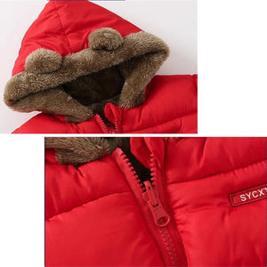 Baby Hooded Cotton Outerwear New Children's Thick Fleece Coat Cashmere Padded Jackets Boys Girls Warm Coats 1-5Y