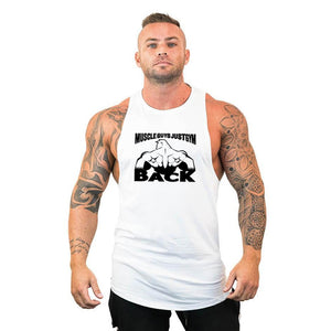 Brand Clothing Men Gym Singlet Muscle Stringer Tank Tops Fitness Sports Sleeveless Shirt Y BACK Racer Workout Tops Vest | TageUnlimited