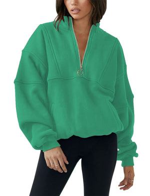 NWT Women Half Zip Fleece Hoodie Autumn Crop Winter Sweater Super Quality Jackets Outdoor Thick Fabric Jacket Free Shipping | 0 | TageUnlimited
