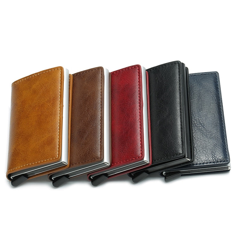 Credit Card Holder for Men Bank Cards Holders Leather RFID Wallet Mini Money Clips Business Luxury Women Small Purse | TageUnlimited