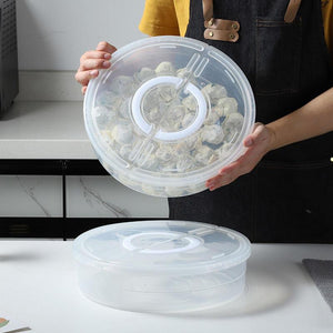 Kitchen Storage Box Refrigerator Organizer Transparent Food Containers Tray To Keep Fruits Vegetables Meat Cake Pizza Fresh | 0 | TageUnlimited