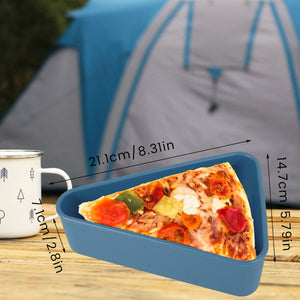 Reusable Silicone Pizza Pack Box Triangular Pizza Storage Container Sandwich Dessert Cake Microwave Lunch Box Kids Bento Box | 0 | TageUnlimited