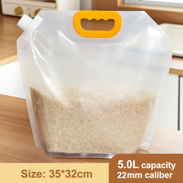 Grains Storage Packaging Bag Cereals Moisture Insect Proof Sealed Bag Thickened Portable Food Rice Bean Container Nozzle Bag | TageUnlimited